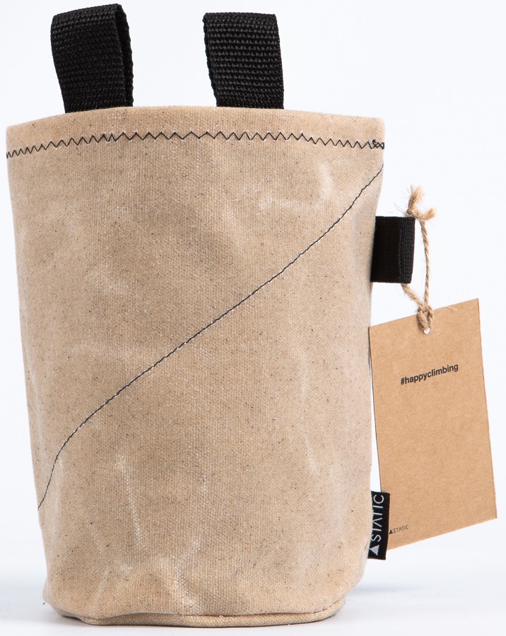 Static Waxed Canvas Rock Climbing Chalk Bag Bone